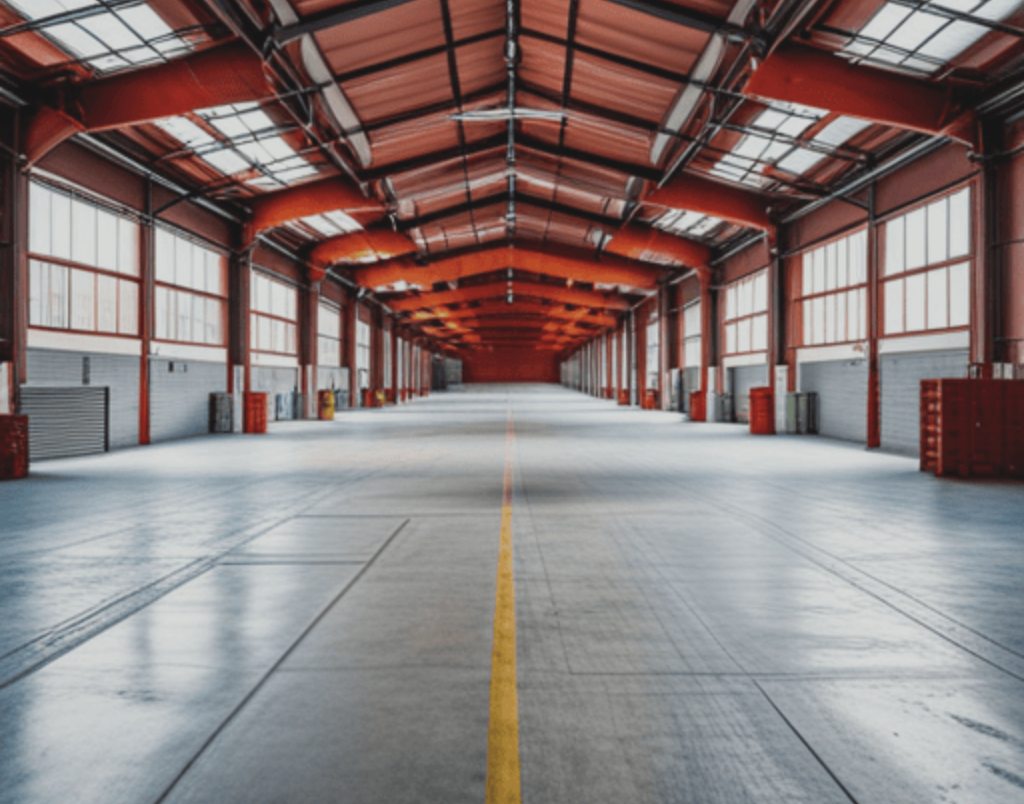 metal buildings inside view